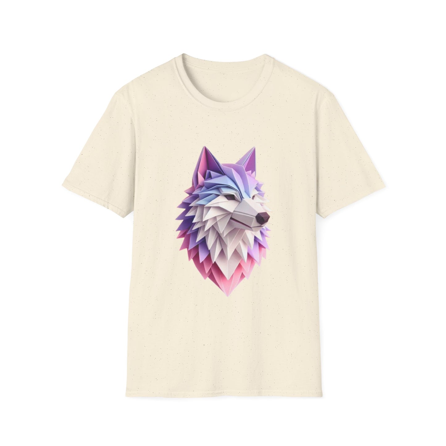 T-shirt géométrique à motif de loup - Doux et élégant, parfait pour les amoureux des animaux, tenues décontractées, cadeaux, t-shirts tendance, vêtements uniques