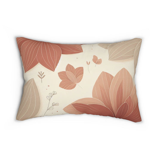 Botanical Lumbar Pillow - Cozy Floral Design for Home Decor