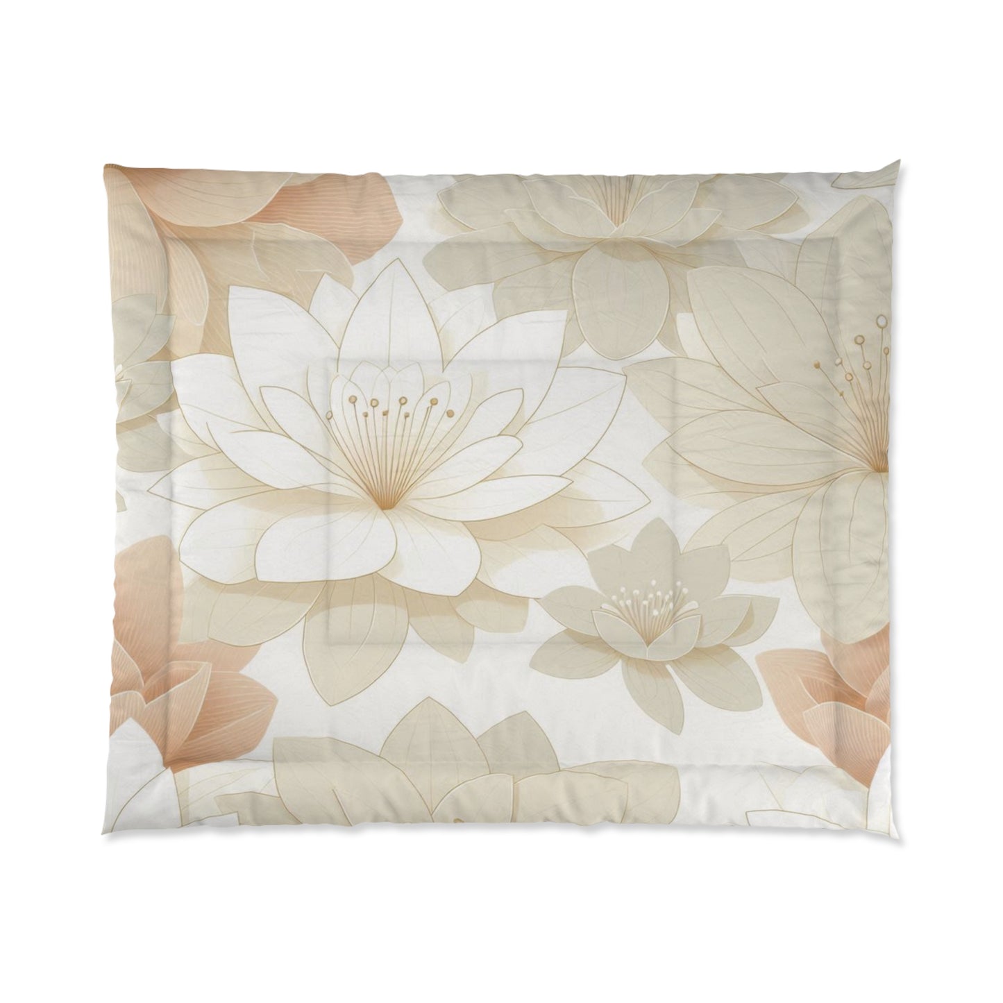 Serene Floral Comforter - Cozy Bedding for Tranquil Spaces