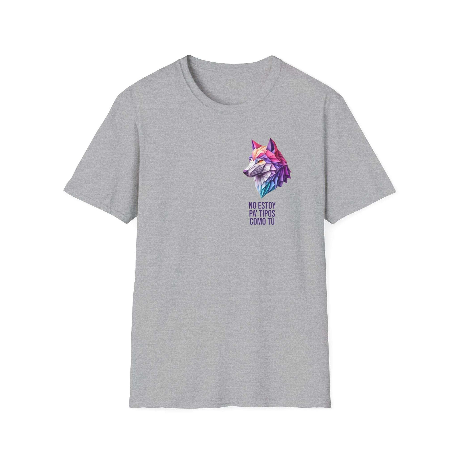 Colorful Wolf Graphic T-Shirt, Unique Animal Tee, Gift for Nature Lovers, Casual Wear, Eco-Friendly Tee