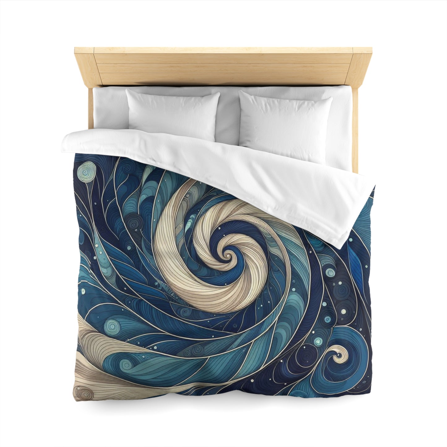 Swirling Galaxy Microfiber Duvet Cover - Cozy Bedroom Decor for Dreamers