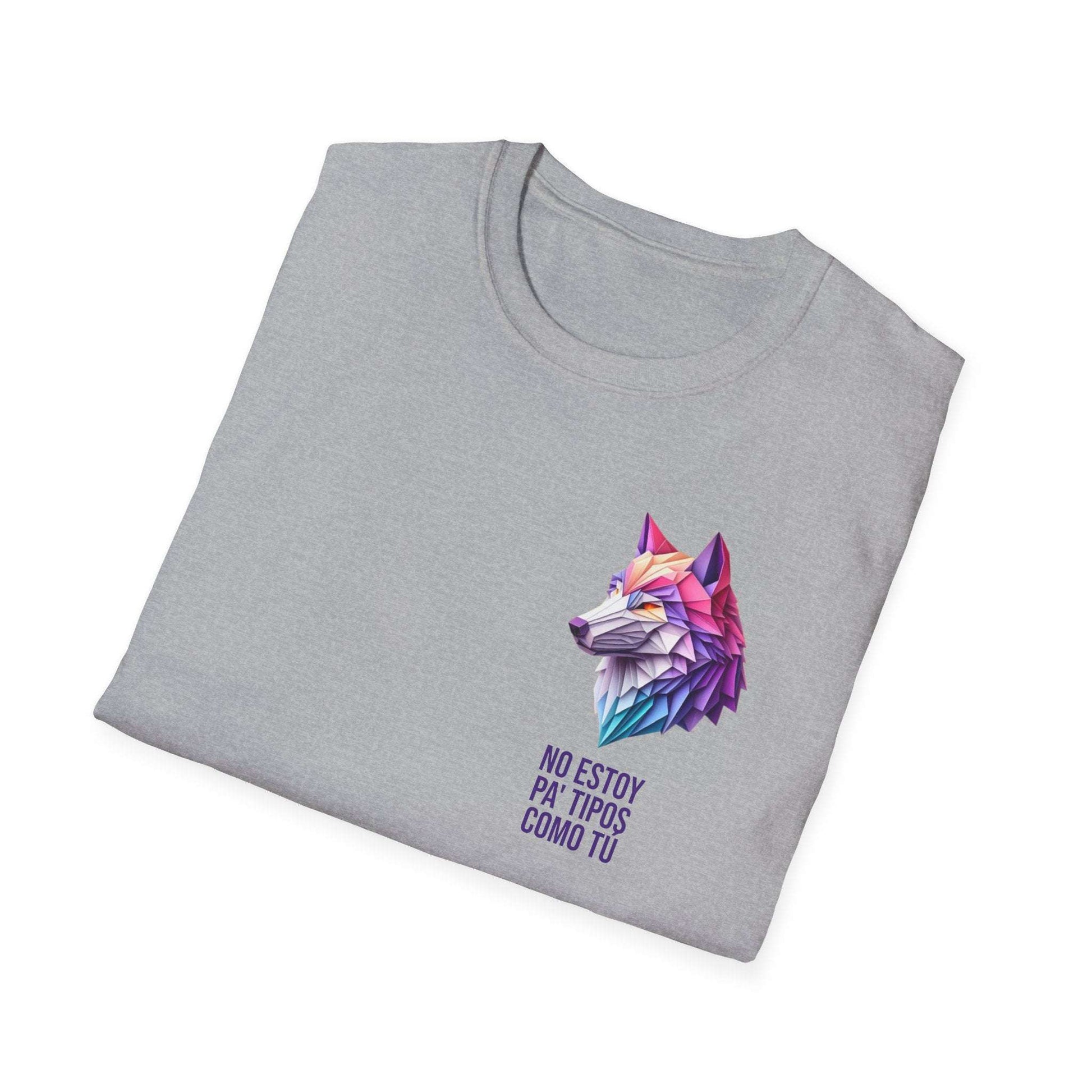 Colorful Wolf Graphic T-Shirt, Unique Animal Tee, Gift for Nature Lovers, Casual Wear, Eco-Friendly Tee