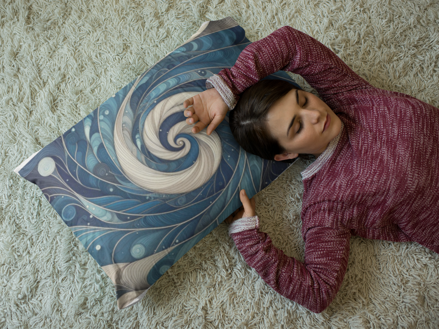 Swirling Galaxy Lumbar Pillow - Cozy Home Décor Accent
