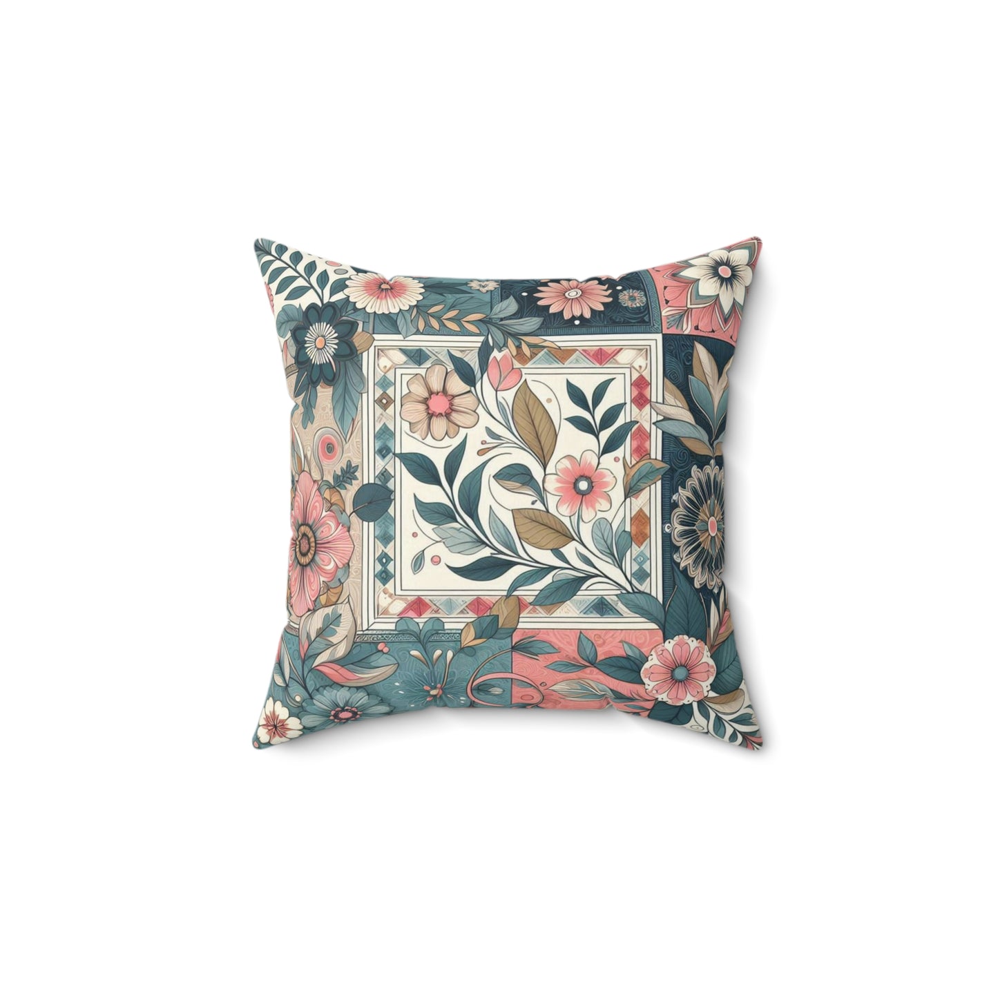 Coussin carré à motif floral bohème : une décoration d'intérieur chaleureuse pour toutes les occasions