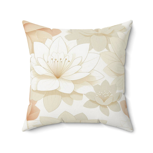 Lotus Blossom Decor Pillow - Nature-Inspired Home Accent for Relaxation