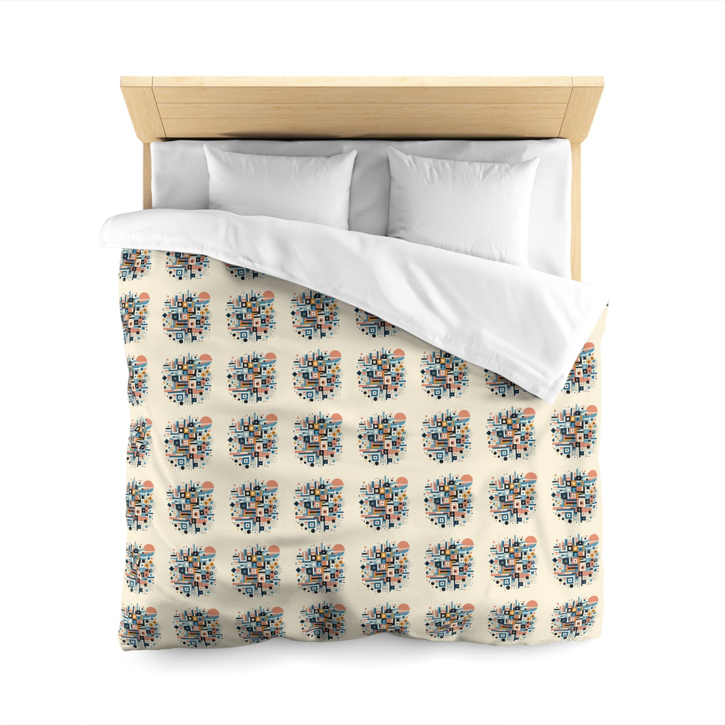 Housse de couette bohème en microfibre – Motif coloré pour une chambre douillette