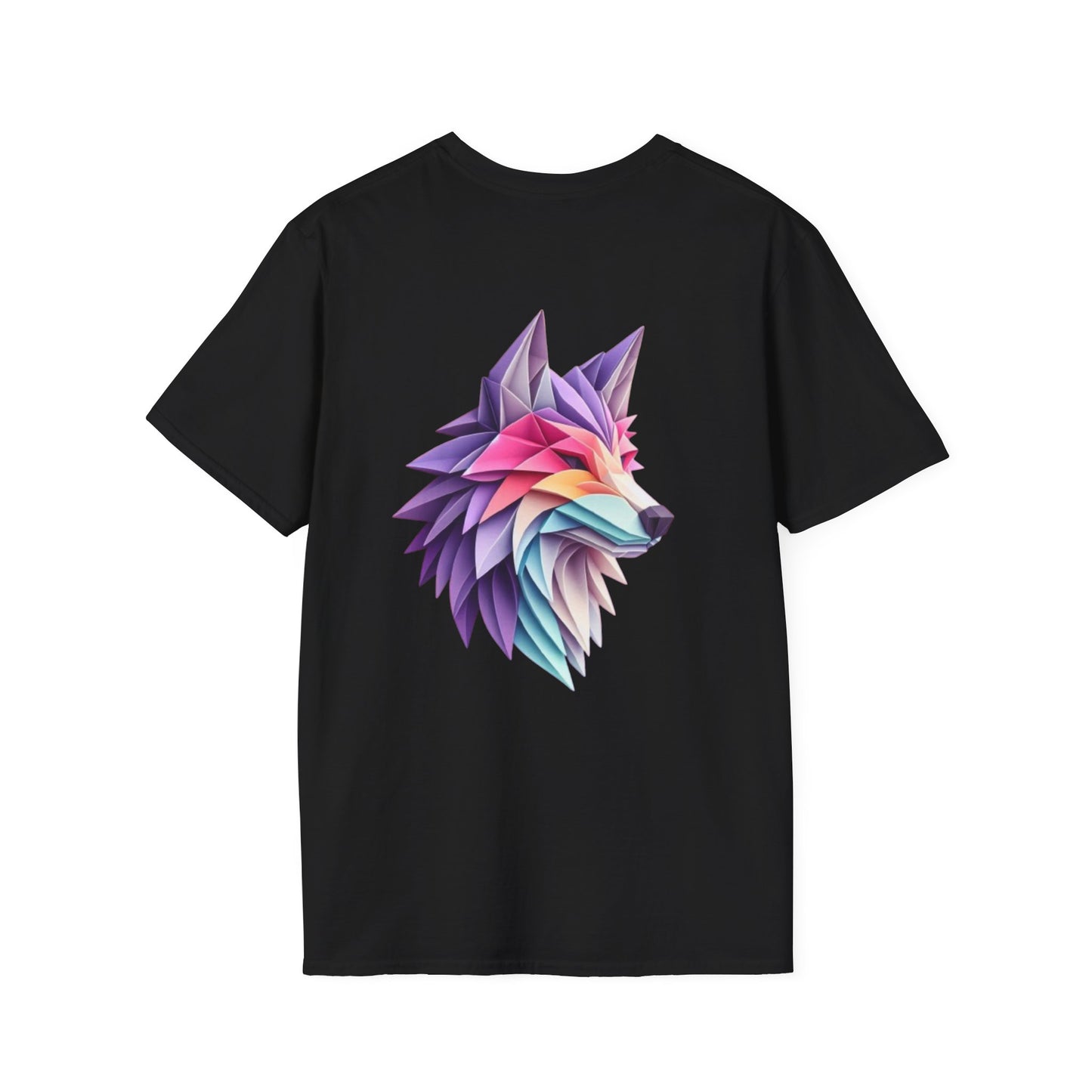 Colorful Wolf Graphic T-Shirt, Unique Animal Tee, Gift for Nature Lovers, Casual Wear, Eco-Friendly Tee