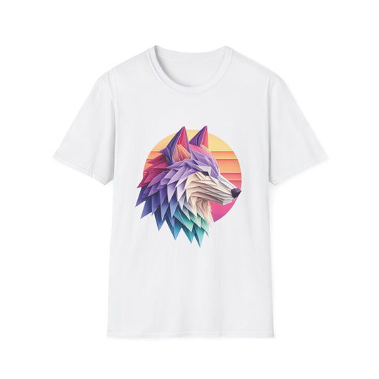 T-shirt graphique élégant avec motif de loup, parfait pour les amoureux des animaux, tenue décontractée, cadeau pour les anniversaires, les festivals, t-shirt tendance, t-shirt unisexe