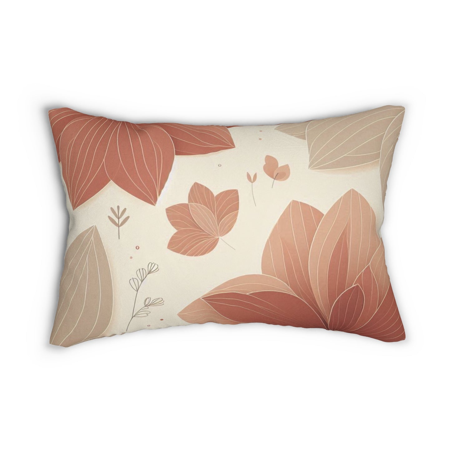 Botanical Lumbar Pillow - Cozy Floral Design for Home Decor