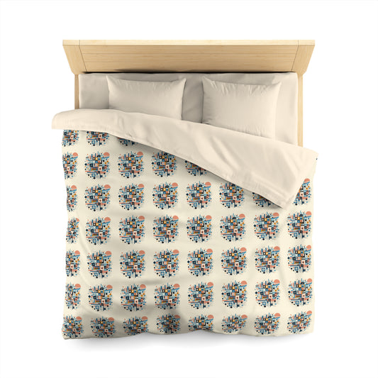 Housse de couette bohème en microfibre – Motif coloré pour une chambre douillette