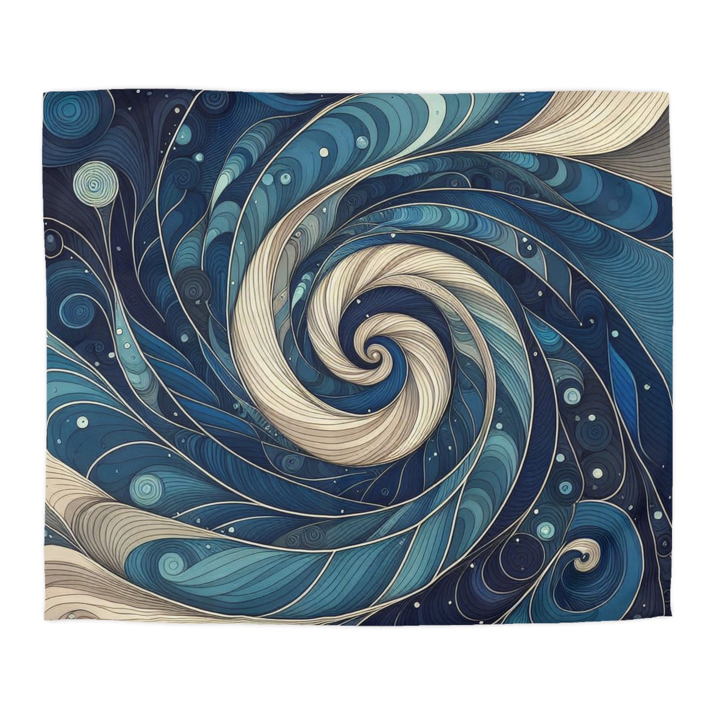 Housse de couette en microfibre Swirling Galaxy - Décoration de chambre confortable pour les rêveurs