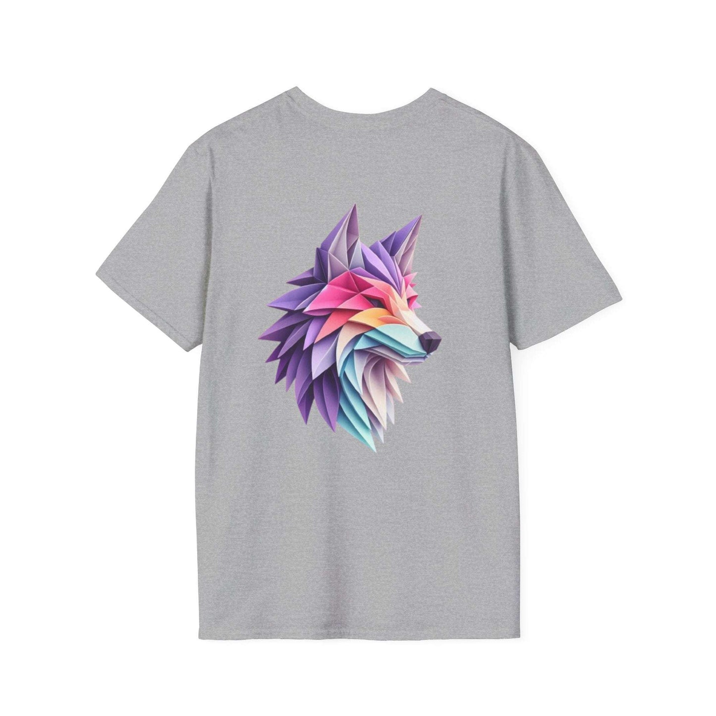 Colorful Wolf Graphic T-Shirt, Unique Animal Tee, Gift for Nature Lovers, Casual Wear, Eco-Friendly Tee